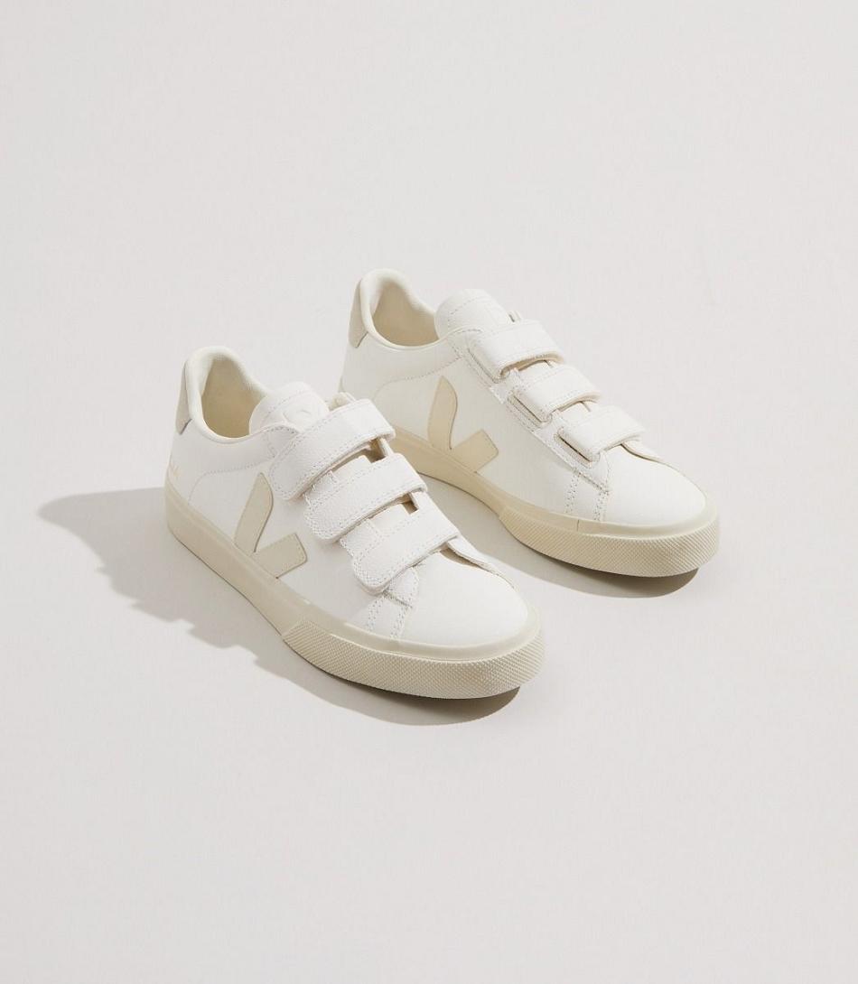 Adults Veja Recife Chromefree Couro Pierre Natural Outlet Branco Bege | ZPTNQ19295