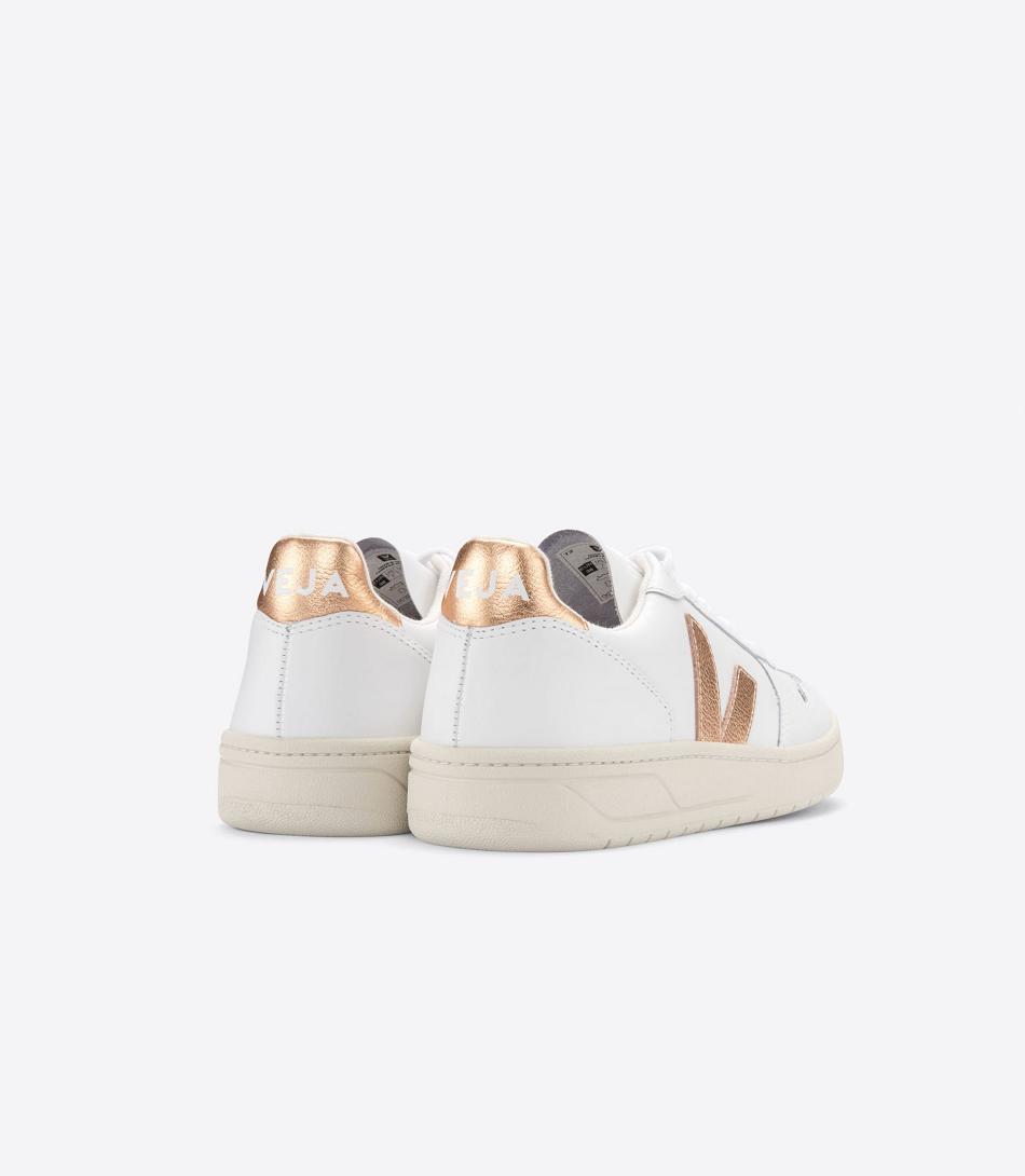 Adults Veja V-10 Couro Venus Outlet Branco | QPTWA55263