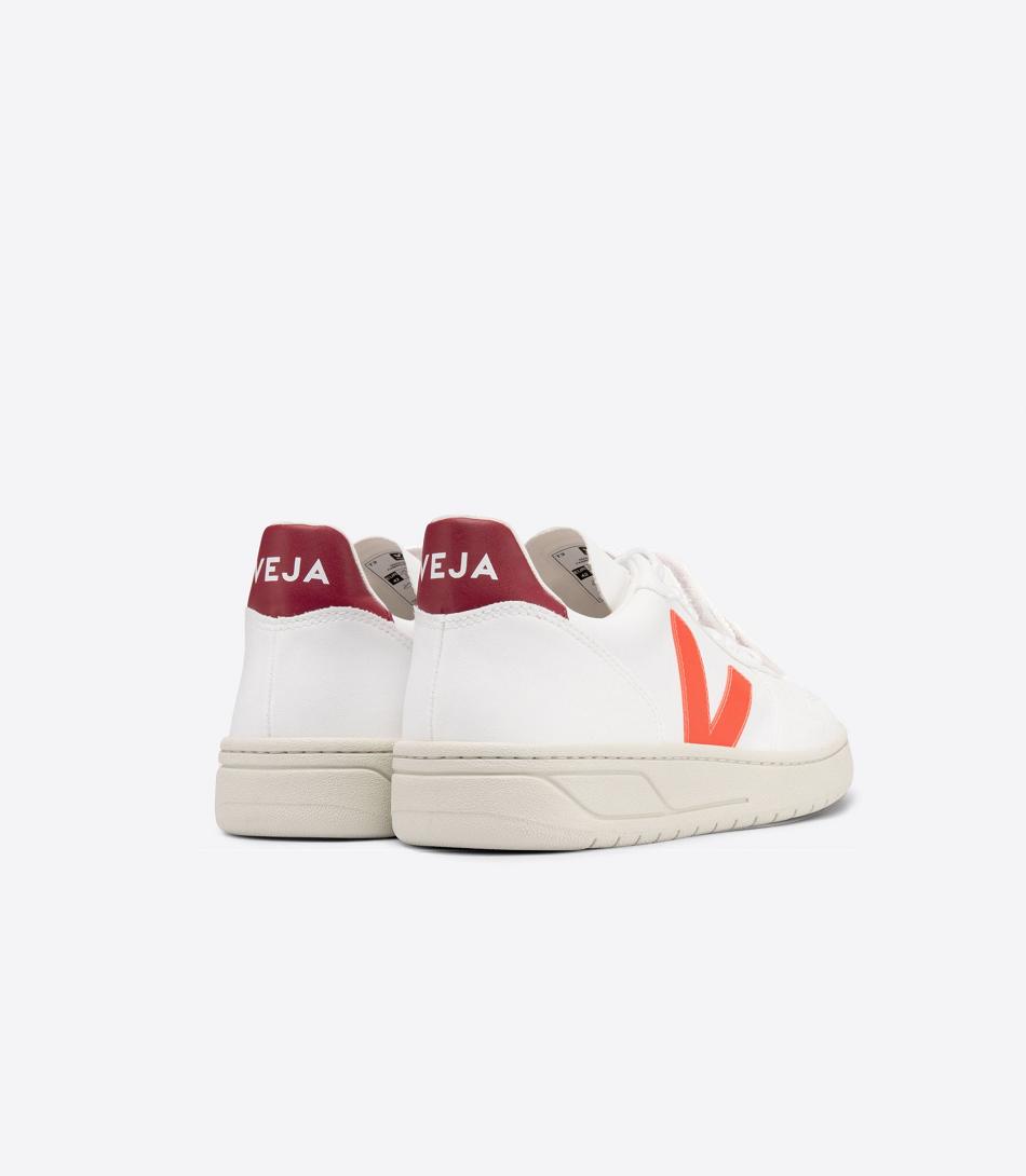 Adults Veja V-10 Cwl Fluo Marsala Outlet Branco Laranja | YPTVQ45087