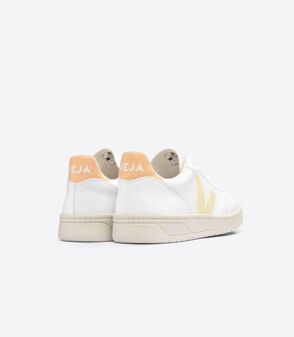 V-10 Veja Cwl Sun Peach Masculino Branco Laranja Coral | APTWC96864