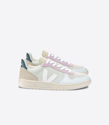 V-10 Veja Camurça Jade Multico Masculino Branco | PPTER92108